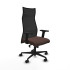 Albacete malla sincro malla negra similpiel marrón oscuro brazos 2D base nailon ruedas 65 mm nailon