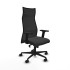 Albacete malla sincro malla negra similpiel gris oscuro brazos 2D base nailon ruedas 65 mm nailon