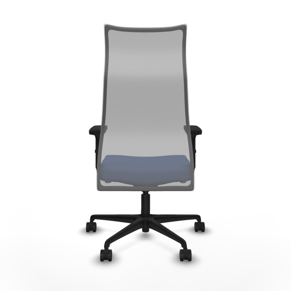 Albacete malla sincro malla gris bali azul marino brazos 2D base nailon ruedas 65 mm nailon