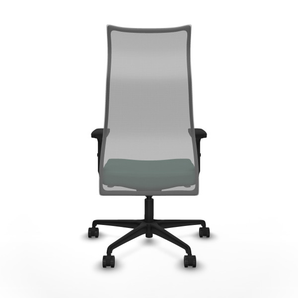 Albacete malla sincro malla gris bali verde botella brazos 2D base nailon ruedas 65 mm nailon