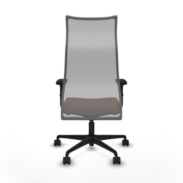Albacete malla sincro malla gris bali marrón oscuro brazos 2D base nailon ruedas 65 mm nailon