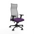 Albacete malla sincro malla gris bali morado brazos 2D base nailon ruedas 65 mm nailon
