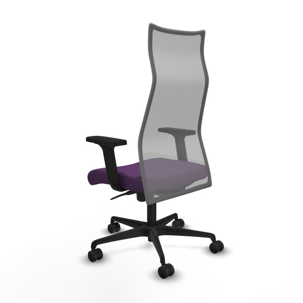 Albacete malla sincro malla gris bali morado brazos 2D base nailon ruedas 65 mm nailon
