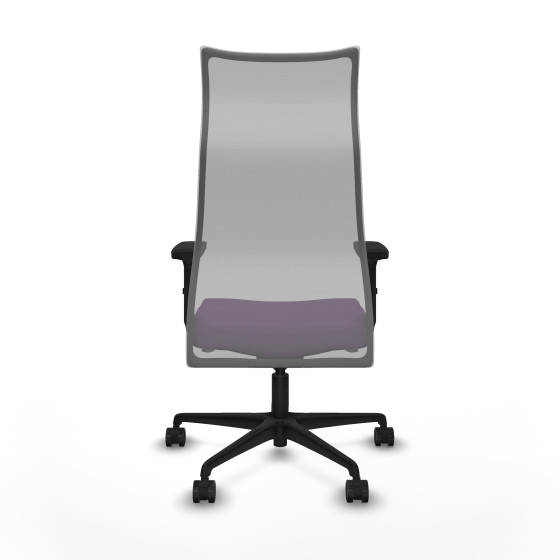 Albacete malla sincro malla gris bali morado brazos 2D base nailon ruedas 65 mm nailon