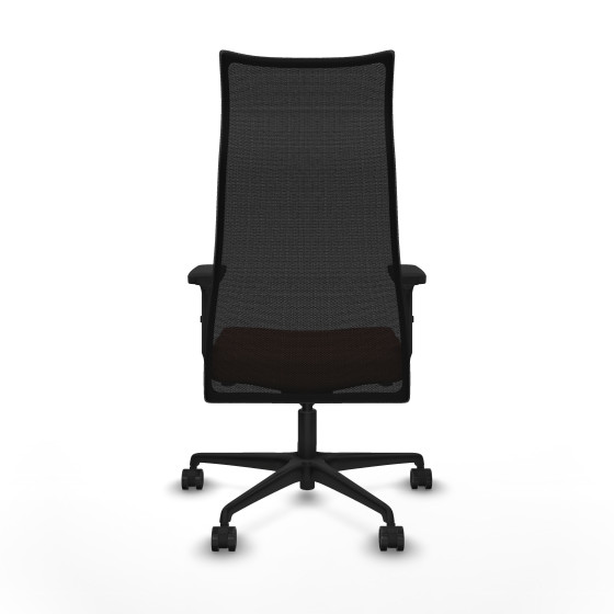 Albacete malla sincro malla negra bali marrón brazos 2D base nailon ruedas 65 mm nailon