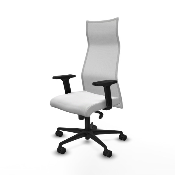Albacete malla sincro malla blanca bali blanco brazos 2D base nailon ruedas 65 mm nailon