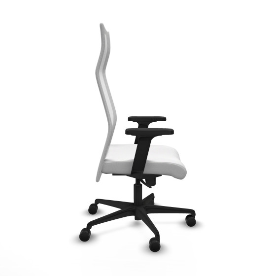 Albacete malla sincro malla blanca bali blanco brazos 2D base nailon ruedas 65 mm nailon