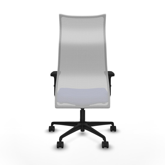 Albacete malla sincro malla blanca bali azul claro brazos 2D base nailon ruedas 65 mm nailon