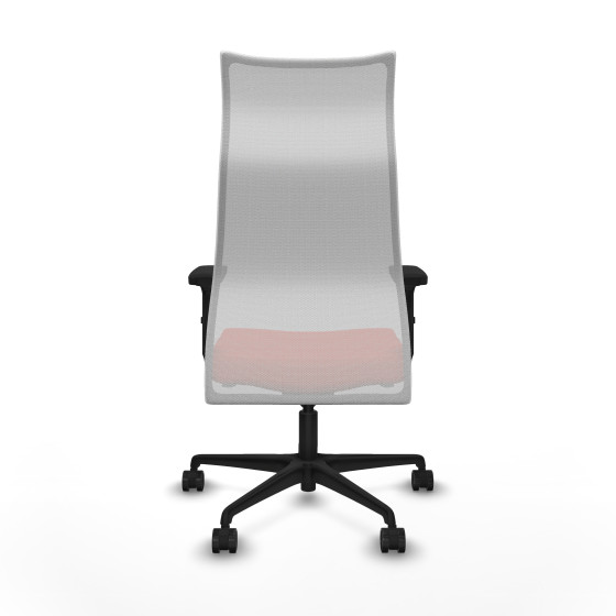 Albacete malla sincro malla blanca bali naranja oscuro brazos 2D base nailon ruedas 65 mm nailon