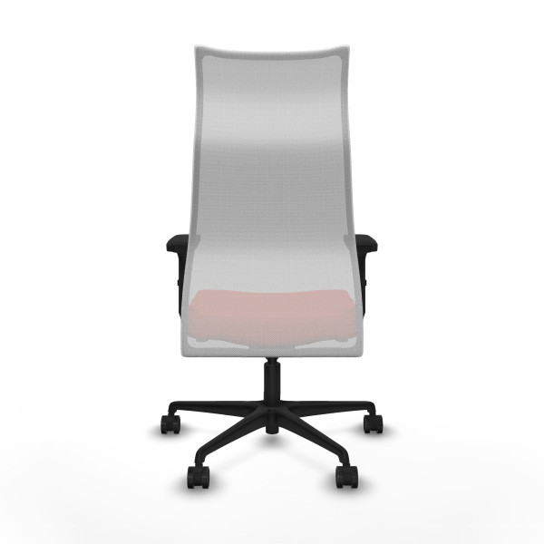 Albacete malla sincro malla blanca bali naranja oscuro brazos 2D base nailon ruedas 65 mm nailon