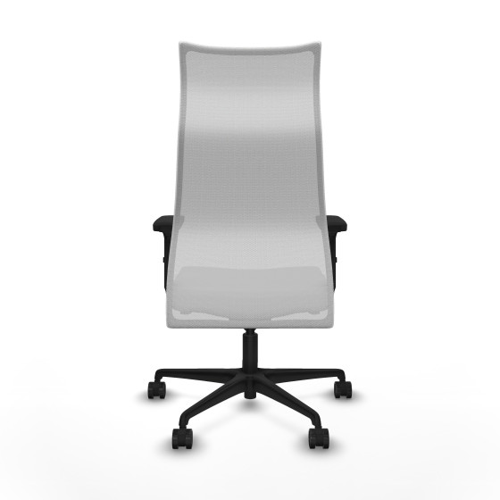 Albacete malla sincro malla blanca bali gris claro brazos 2D base nailon ruedas 65 mm nailon