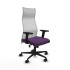 Albacete malla sincro malla blanca bali morado brazos 2D base nailon ruedas 65 mm nailon