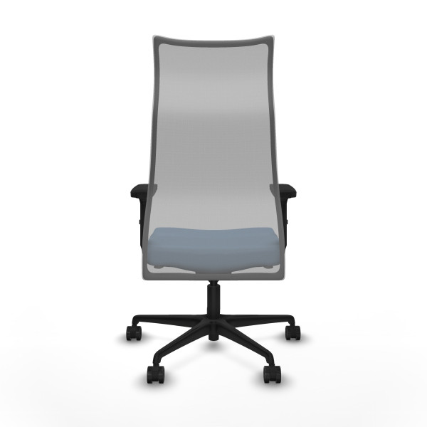 Albacete malla sincro malla gris bali azul cielo brazos 2D base nailon ruedas 65 mm nailon