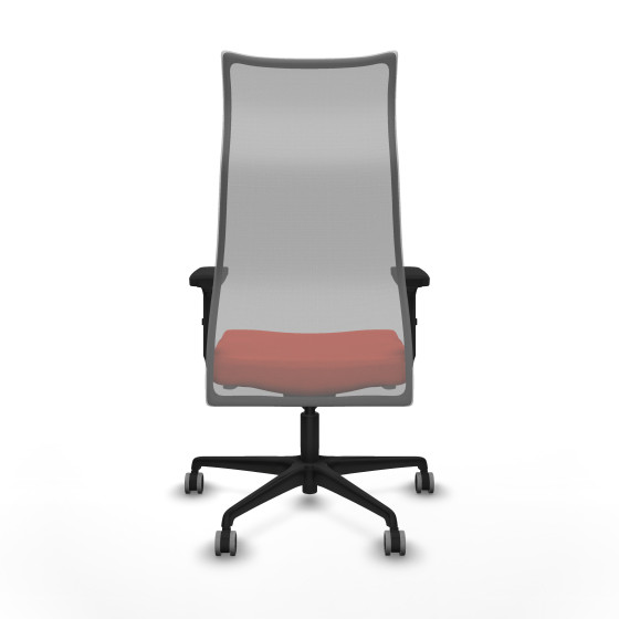 Albacete malla sincro malla gris bali naranja oscuro brazos 2D base nailon ruedas 65mm engomadas