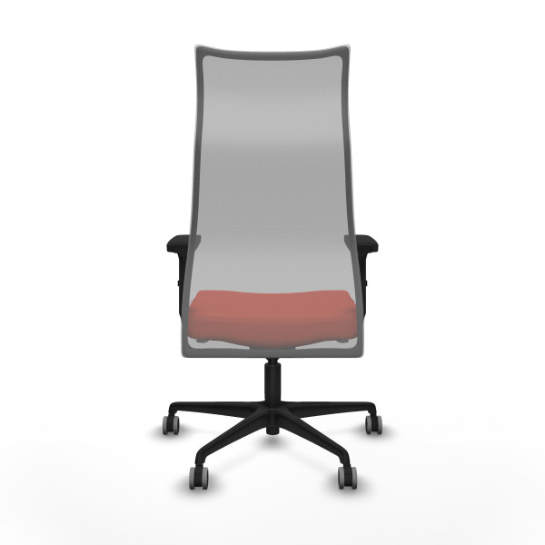 Albacete malla sincro malla gris bali naranja oscuro brazos 2D base nailon ruedas 65mm engomadas