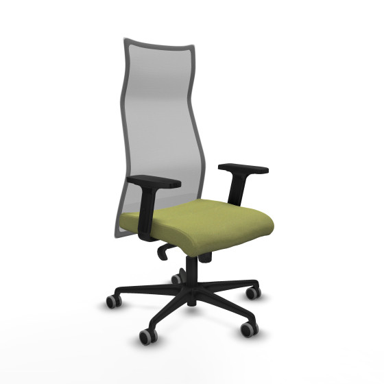 Albacete malla sincro malla gris bali verde oliva brazos 2D base nailon ruedas 65mm engomadas