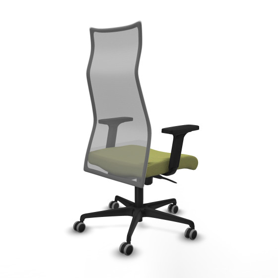 Albacete malla sincro malla gris bali verde oliva brazos 2D base nailon ruedas 65mm engomadas