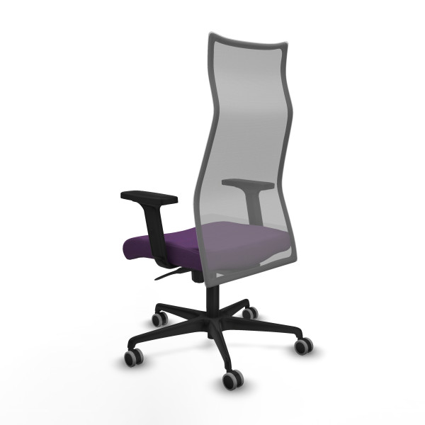 Albacete malla sincro malla gris bali morado brazos 2D base nailon ruedas 65mm engomadas