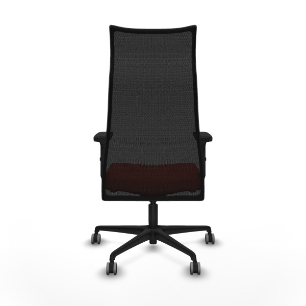 Albacete malla sincro malla negra bali naranja oscuro brazos 2D base nailon ruedas 65mm engomadas