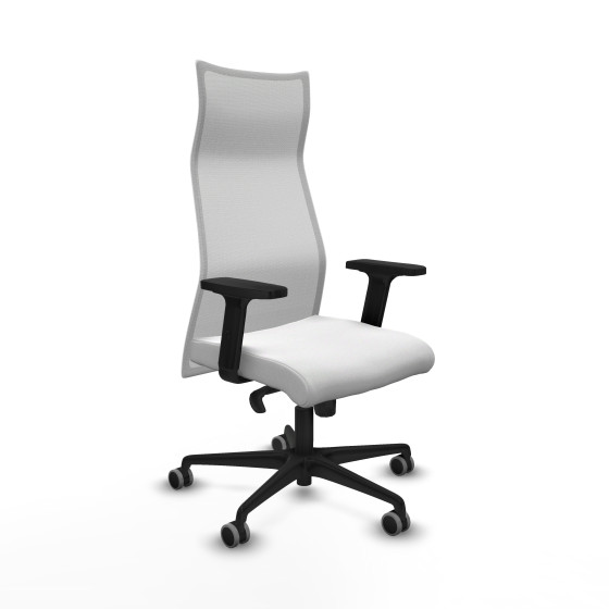 Albacete malla sincro malla blanca bali blanco brazos 2D base nailon ruedas 65mm engomadas