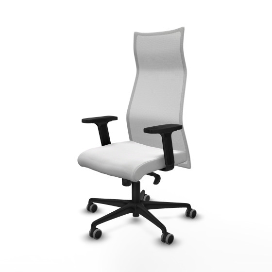 Albacete malla sincro malla blanca bali blanco brazos 2D base nailon ruedas 65mm engomadas
