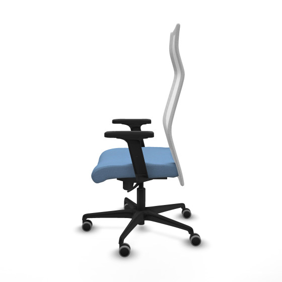 Albacete malla sincro malla blanca bali azul cielo brazos 2D base nailon ruedas 65mm engomadas