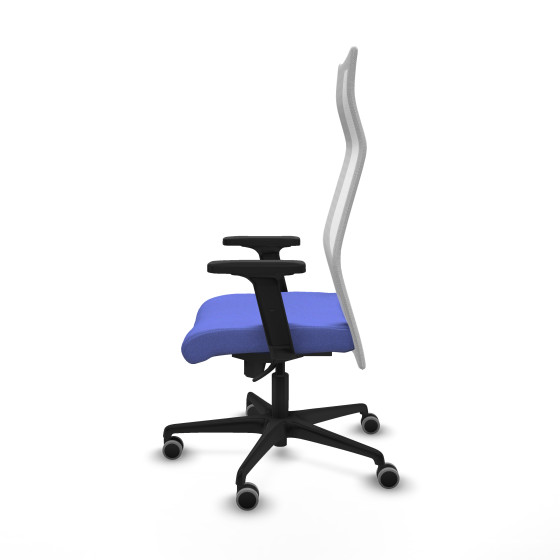 Albacete malla sincro malla blanca bali azul claro brazos 2D base nailon ruedas 65mm engomadas