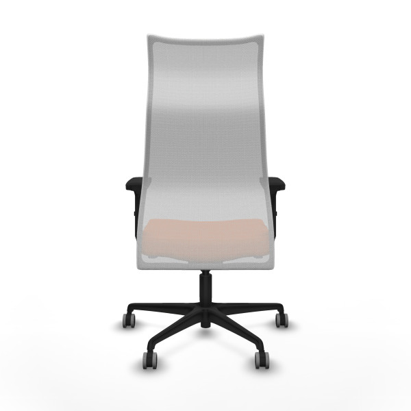 Albacete malla sincro malla blanca bali naranja brazos 2D base nailon ruedas 65mm engomadas