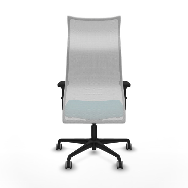 Albacete malla sincro malla blanca bali turquesa brazos 2D base nailon ruedas 65mm engomadas