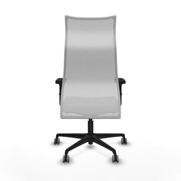 Albacete malla sincro malla blanca bali gris claro brazos 2D base nailon ruedas 65mm engomadas