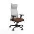 Albacete malla sincro malla blanca bali marrón oscuro brazos 2D base nailon ruedas 65mm engomadas