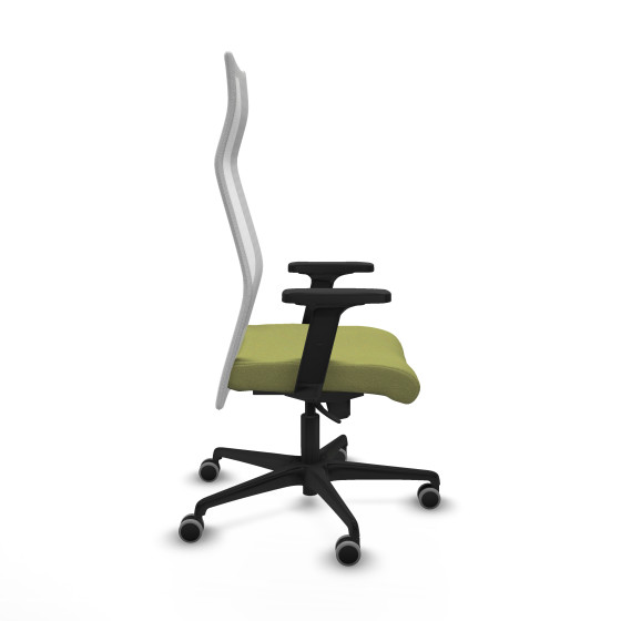 Albacete malla sincro malla blanca bali verde oliva brazos 2D base nailon ruedas 65mm engomadas