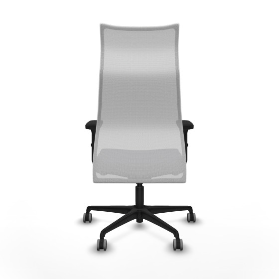Albacete malla sincro malla blanca bali gris oscuro brazos 2D base nailon ruedas 65mm engomadas
