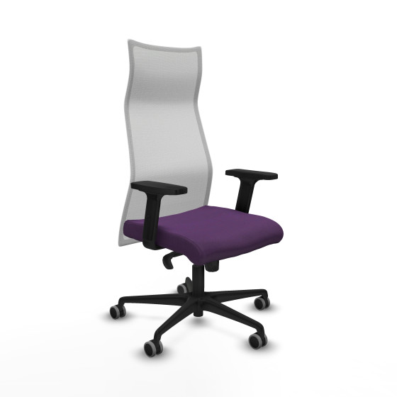 Albacete malla sincro malla blanca bali morado brazos 2D base nailon ruedas 65mm engomadas