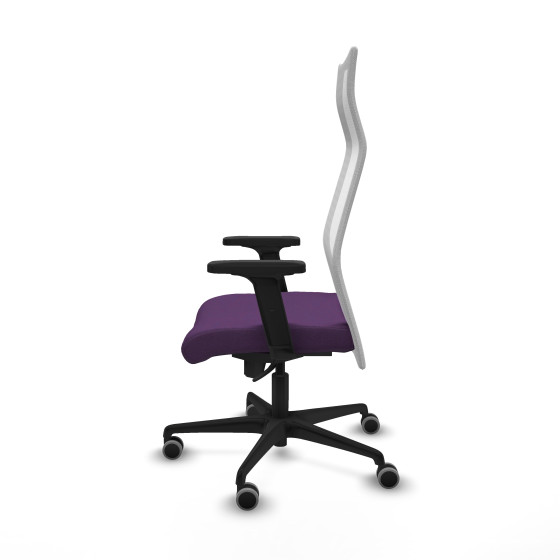 Albacete malla sincro malla blanca bali morado brazos 2D base nailon ruedas 65mm engomadas