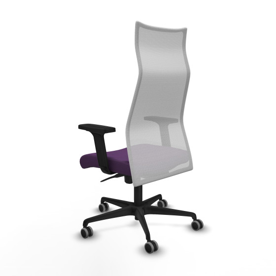 Albacete malla sincro malla blanca bali morado brazos 2D base nailon ruedas 65mm engomadas