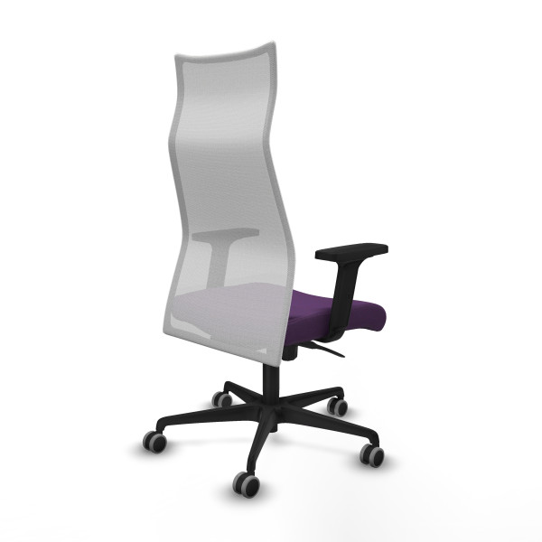 Albacete malla sincro malla blanca bali morado brazos 2D base nailon ruedas 65mm engomadas