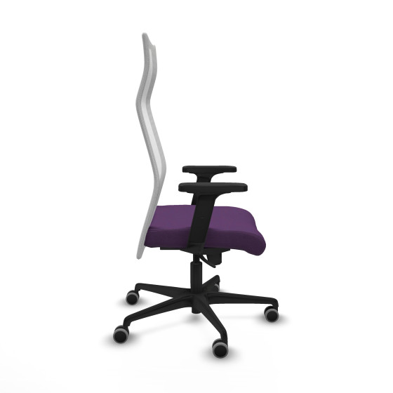 Albacete malla sincro malla blanca bali morado brazos 2D base nailon ruedas 65mm engomadas