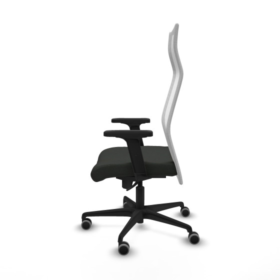 Albacete malla sincro malla blanca bali negro brazos 2D base nailon ruedas 65mm engomadas