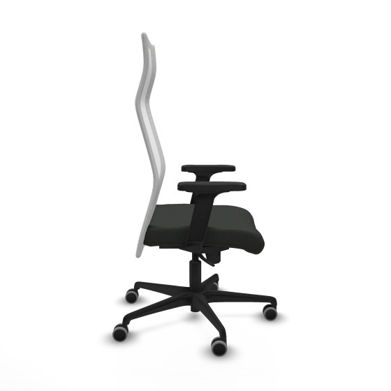 Albacete malla sincro malla blanca bali negro brazos 2D base nailon ruedas 65mm engomadas