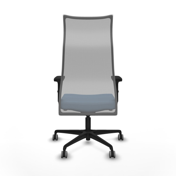 Albacete malla sincro malla gris bali azul cielo brazos 2D base nailon ruedas 65mm engomadas