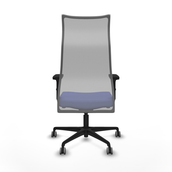 Albacete malla sincro malla gris bali azul claro brazos 2D base nailon ruedas 65mm engomadas