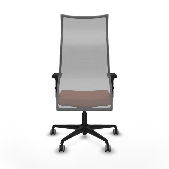 Albacete malla sincro malla gris bali marrón brazos 2D base nailon ruedas 65mm engomadas