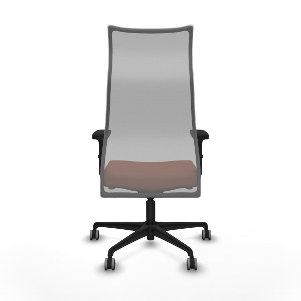 Albacete malla sincro malla gris bali marrón brazos 2D base nailon ruedas 65mm engomadas
