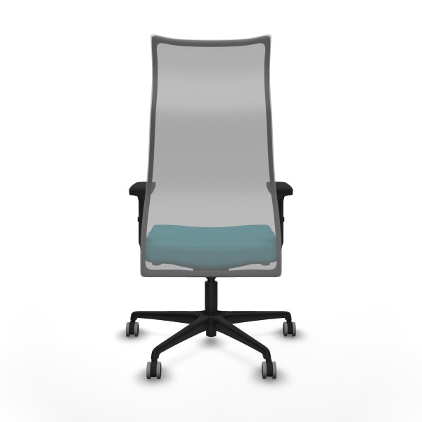Albacete malla sincro malla gris bali turquesa brazos 2D base nailon ruedas 65mm engomadas