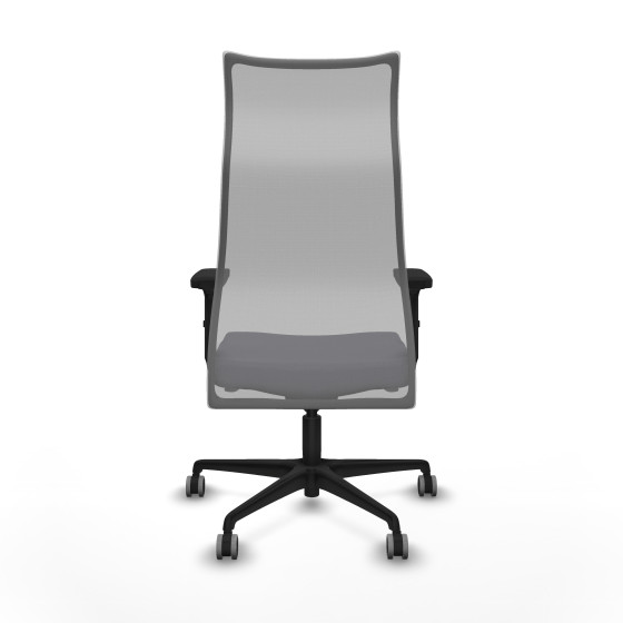 Albacete malla sincro malla gris bali gris oscuro brazos 2D base nailon ruedas 65mm engomadas