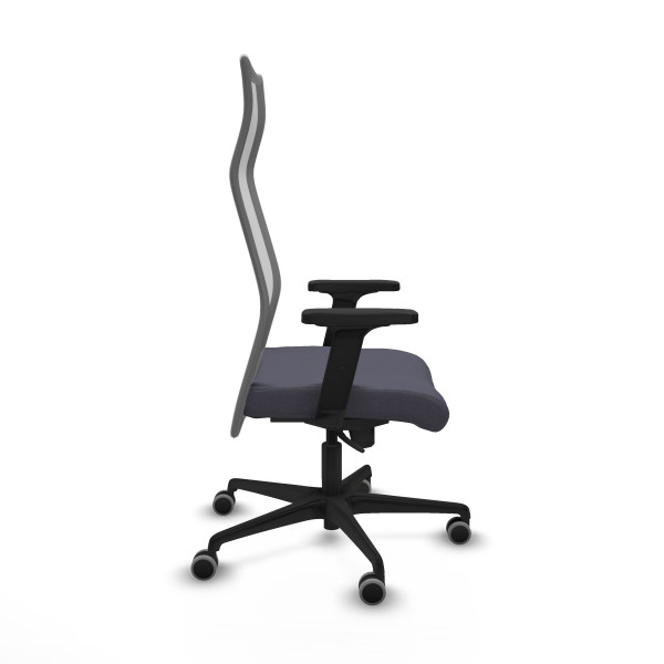 Albacete malla sincro malla gris bali gris oscuro brazos 2D base nailon ruedas 65mm engomadas