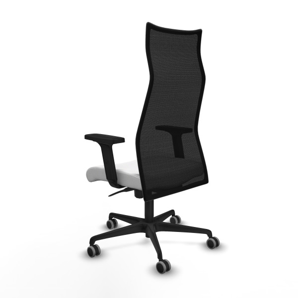 Albacete malla sincro malla negra bali blanco brazos 2D base nailon ruedas 65mm engomadas
