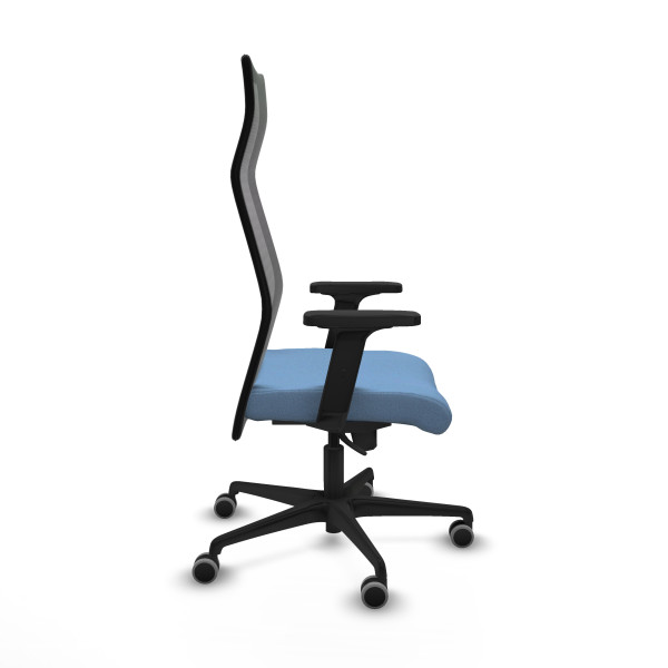 Albacete malla sincro malla negra bali azul cielo brazos 2D base nailon ruedas 65mm engomadas