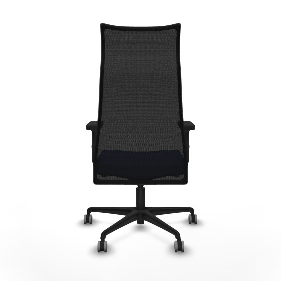Albacete malla sincro malla negra bali azul marino brazos 2D base nailon ruedas 65mm engomadas